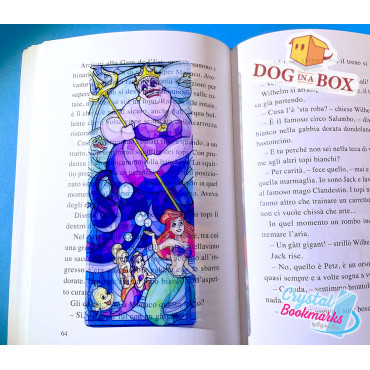 Marque-page Ursula n.1 - Marque-page transparent fait main | Effet vitrail, cristal | Marque-page Disney