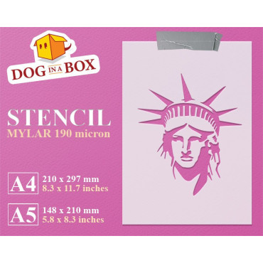 Statue of Liberty stencil n.2 - New York stencil for wall painting, wood sings, fabrics decor. Reusable and durable.