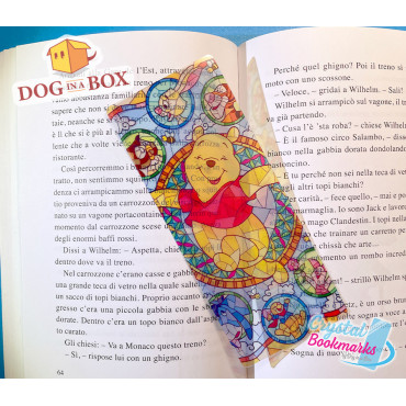 Marque-page Winnie the Pooh n.1 - Marque-page transparent fait main | Effet vitrail, cristal | Marque-page Disney