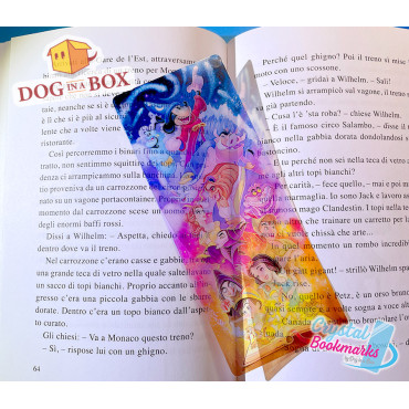 Marque-page Disney n.2 - Marque-page transparent fait main | Effet vitrail, cristal