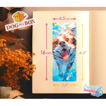 Dog Bookmark n.1 - Handmade Transparent Bookmark | Crystal, Stained Glass Effect | cute bookmark