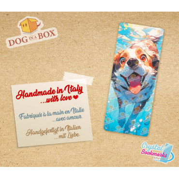 Dog Bookmark n.1 - Handmade Transparent Bookmark | Crystal, Stained Glass Effect | cute bookmark