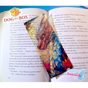 Marque-page Dragon n.2 - Marque-page transparent fait main | Effet vitrail, cristal | fantasy marque-page
