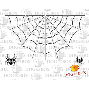 Spider web stencil n.1 - Reusable stencil for halloween, horror house, wood signs, painting on wall and fabrics