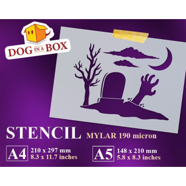 Zombie stencil - Reusable stencil for halloween, horror house, wood signs, painting on wall and fabrics