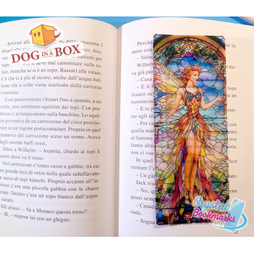 Marque-page Fée n.1 - Marque-page transparent fait main | Effet vitrail, cristal | fantasy marque-page