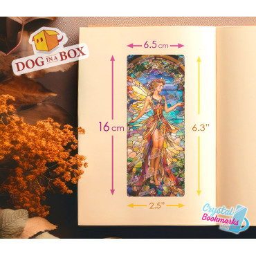 Marque-page Fée n.1 - Marque-page transparent fait main | Effet vitrail, cristal | fantasy marque-page