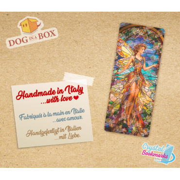 Fairy Bookmark n.1 - Handmade Transparent Bookmark | Crystal, Stained Glass Effect | fantasy bookmark