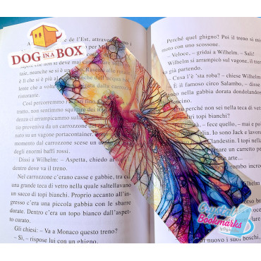 Fairy Bookmark n.2 - Handmade Transparent Bookmark | Crystal, Stained Glass Effect | fantasy bookmark