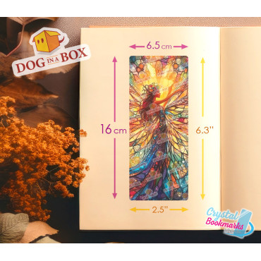 Fairy Bookmark n.2 - Handmade Transparent Bookmark | Crystal, Stained Glass Effect | fantasy bookmark