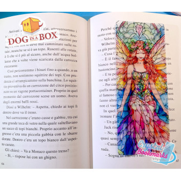 Fairy Bookmark n.3 - Handmade Transparent Bookmark | Crystal, Stained Glass Effect | fantasy bookmark