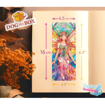 Fairy Bookmark n.3 - Handmade Transparent Bookmark | Crystal, Stained Glass Effect | fantasy bookmark
