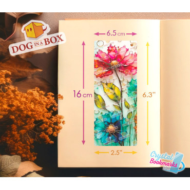 Marque-page Fleurs n.2 - Marque-page transparent fait main | Effet vitrail, cristal | chic marque-page