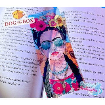 Frida Kahlo Lesezeichen Nr. 1 – Handgemachtes transparentes Lesezeichen | Kristall, Buntglas Effekt | pop Lesezeichen