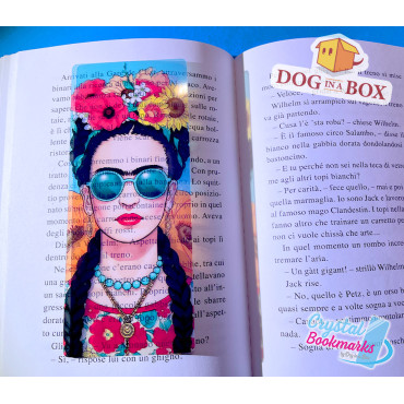 Frida Kahlo Bookmark n.1 - Handmade Transparent Bookmark | Crystal, Stained Glass Effect | pop bookmark