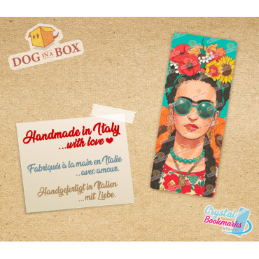 Marque-page Frida Kahlo n.1 - Marque-page transparent fait main | Effet vitrail, cristal | pop marque-page