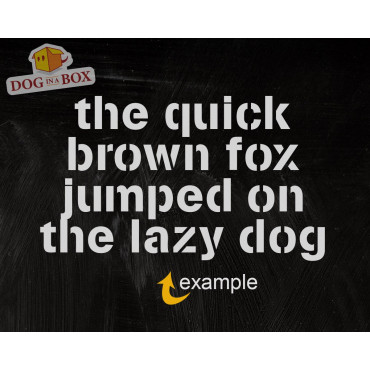 Alphabet stencils font n.7 - Pochoir en minuscules pour panneaux et murs en bois. Pochoirs lettres individuelles