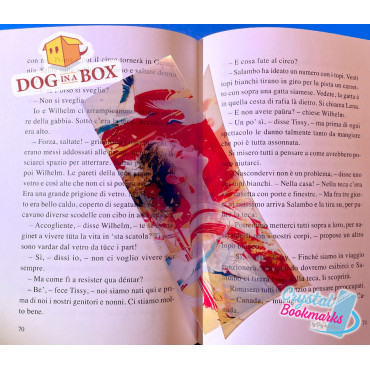 Geisha Bookmark n.2 - Handmade Transparent Bookmark | Crystal, Stained Glass Effect | Japanese bookmark