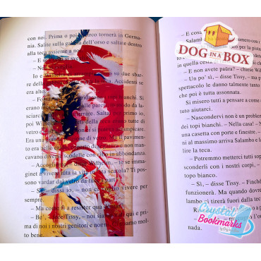 Geisha Bookmark n.2 - Handmade Transparent Bookmark | Crystal, Stained Glass Effect | Japanese bookmark