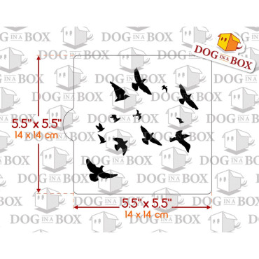 Birds stencil - stencil for cookies and cakes - 14 x 14 cm