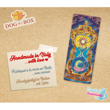 Hourglass Bookmark n.1 - Handmade Transparent Bookmark | Crystal, Stained Glass Effect | tarot bookmark