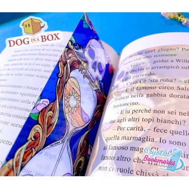 Hourglass Bookmark n.2 - Handmade Transparent Bookmark | Crystal, Stained Glass Effect | tarot bookmark