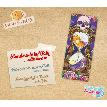 Marque-page Sablier n.2 - Marque-page transparent fait main | Effet vitrail, cristal | tarot marque-page