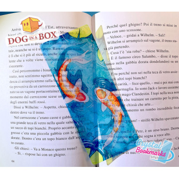 Koi Carp Bookmark n.1 - Handmade Transparent Bookmark | Crystal, Stained Glass Effect | fish bookmark