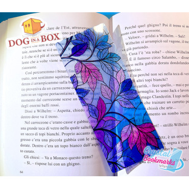 Marque-page Feuilles n.1 - Marque-page transparent fait main | Effet vitrail, cristal | marque-page nature