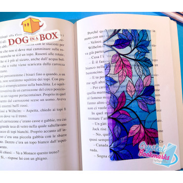 Marque-page Feuilles n.1 - Marque-page transparent fait main | Effet vitrail, cristal | marque-page nature