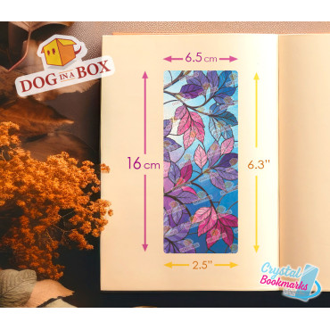 Marque-page Feuilles n.1 - Marque-page transparent fait main | Effet vitrail, cristal | marque-page nature