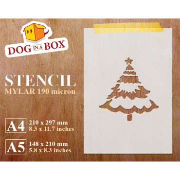 Christmas tree stencil n.4 - Reusable christmas stencil for wood signs, windows decor and walls