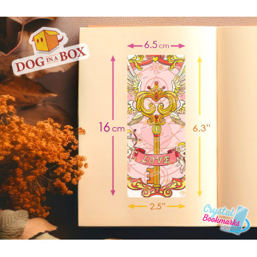 Marque-page d'amour n.1 - Marque-page transparent fait main | Effet vitrail, cristal | marque-page anges