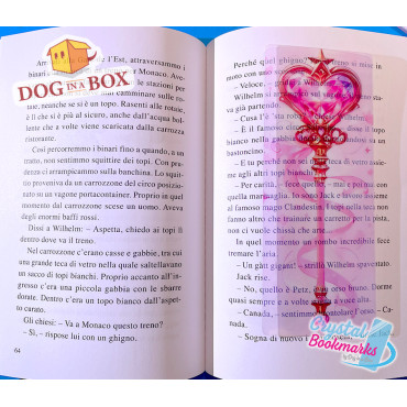Magic Wand Bookmark n.1 - Handmade Transparent Bookmark | Crystal, Stained Glass Effect | anime bookmark