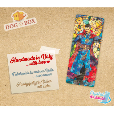 Doktor Strange Lesezeichen Nr. 1 – Handgemachtes transparentes Lesezeichen | Kristall, Buntglas Effekt | Marvel Avengers