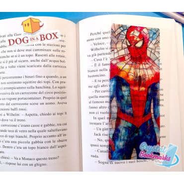 Segnalibro Spider-Man n.1 - Segnalibro trasparente fatto a mano | Effetto vetro, cristallo | Marvel Avengers