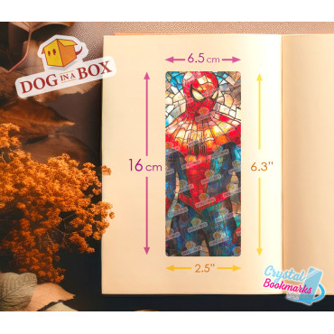 Marque-page Spider-Man n.1 - Marque-page transparent fait main | Effet vitrail, cristal | Marvel Avengers