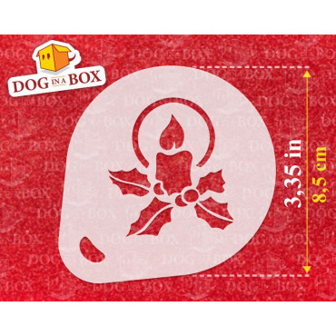 Christmas stencils n.6 (set of 3) Cappuccino and Coffee cocoa powder decor stencil - Face Painting stencils