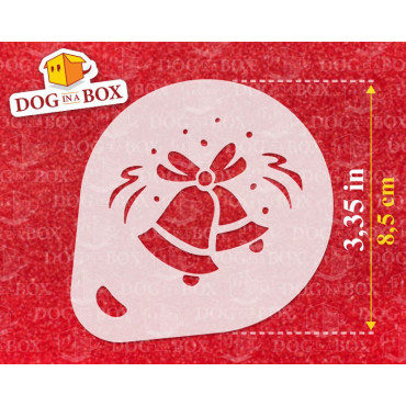 Stencil di Natale n.6 (set di 3) - Stencil per decorazioni in cacao in polvere per cappuccino e caffè o per pareti e finestre