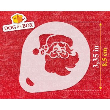 Christmas stencils n.6 (set of 3) Cappuccino and Coffee cocoa powder decor stencil - Face Painting stencils