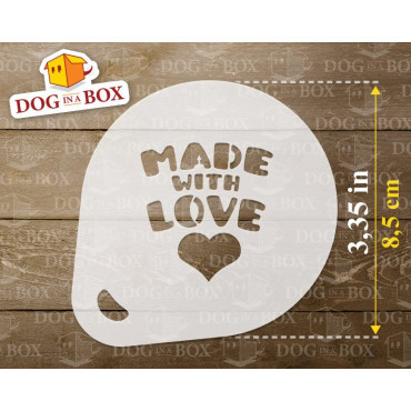 Good Morning and Made with Love stencil (set of 3) Cappuccino and Coffee cocoa powder decor stencil - Face Painting stencils