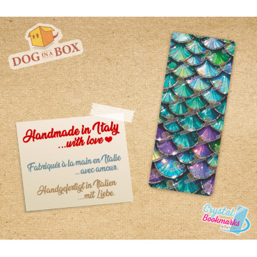 Mermaid Bookmark n.1 - Handmade Transparent Bookmark | Crystal, Stained Glass Effect | Bookmark for girl