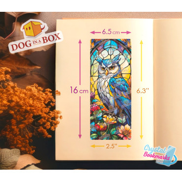 Owl Bookmark n.1 - Handmade Transparent Bookmark | Crystal, Stained Glass Effect | animal Bookmark