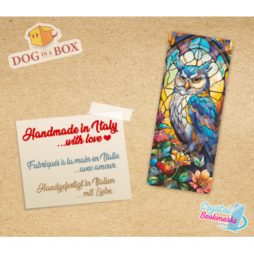 Owl Bookmark n.1 - Handmade Transparent Bookmark | Crystal, Stained Glass Effect | animal Bookmark