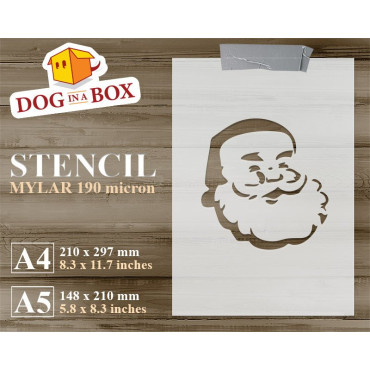 Santa stencil n.1 - Reusable christmas stencil for wood signs, windows decor and walls