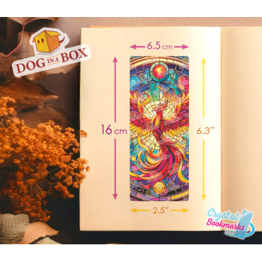 Marque-page Phénix n.1 - Marque-page transparent fait main | Effet vitrail, cristal | fantaisie animal