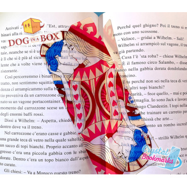 Playing cards Bookmark n.1 - Handmade Transparent Bookmark | Crystal, Stained Glass Effect | love bookmark