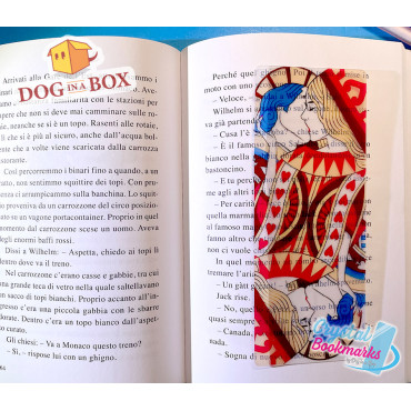 Playing cards Bookmark n.1 - Handmade Transparent Bookmark | Crystal, Stained Glass Effect | love bookmark
