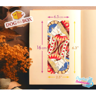 Marque-page de cartes à jouer Phénix n.1 - Marque-page transparent fait main | Effet vitrail, cristal | marque-page d'amour