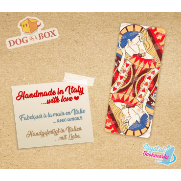 Segnalibro carte da gioco n.1 - Segnalibro trasparente fatto a mano | Effetto vetro, cristallo | Segnalibro amore